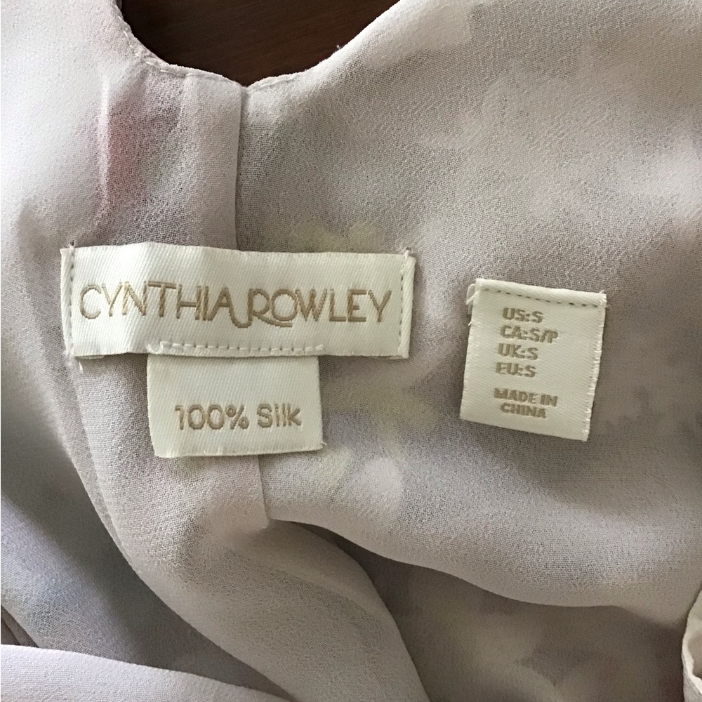 CYNTHIA ROWLEY 100% SILK TOP - Picture 7 of 8